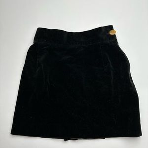 Vivienne Westwood Vintage Classic Black Velvet Mini Skirt